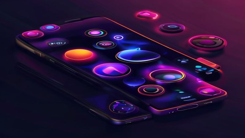 Minh họa tải ứng dụng di động trên iOS và Android